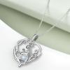 YFN 925 Sterling Silver Book Lover Necklace Reading Pendant for Women Graduation Gift Jewelry for Student Friends Classmate(B03 March)