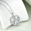 YFN 925 Sterling Silver Book Lover Necklace Reading Pendant for Women Graduation Gift Jewelry for Student Friends Classmate(B03 March)