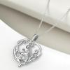YFN 925 Sterling Silver Book Lover Necklace Reading Pendant for Women Graduation Gift Jewelry for Student Friends Classmate(B04 April)