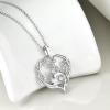 YFN 925 Sterling Silver Book Lover Necklace Reading Pendant for Women Graduation Gift Jewelry for Student Friends Classmate(B04 April)