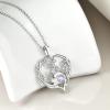 YFN 925 Sterling Silver Book Lover Necklace Reading Pendant for Women Graduation Gift Jewelry for Student Friends Classmate(B06 June)
