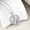 YFN 925 Sterling Silver Book Lover Necklace Reading Pendant for Women Graduation Gift Jewelry for Student Friends Classmate(B07 July)