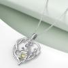 YFN 925 Sterling Silver Book Lover Necklace Reading Pendant for Women Graduation Gift Jewelry for Student Friends Classmate(B08 August)