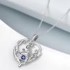 YFN 925 Sterling Silver Book Lover Necklace Reading Pendant for Women Graduation Gift Jewelry for Student Friends Classmate(B09 September)