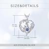 YFN 925 Sterling Silver Book Lover Necklace Reading Pendant for Women Graduation Gift Jewelry for Student Friends Classmate(B09 September)