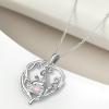 YFN 925 Sterling Silver Book Lover Necklace Reading Pendant for Women Graduation Gift Jewelry for Student Friends Classmate(B10 October)