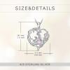 YFN 925 Sterling Silver Book Lover Necklace Reading Pendant for Women Graduation Gift Jewelry for Student Friends Classmate(B10 October)