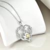 YFN 925 Sterling Silver Book Lover Necklace Reading Pendant for Women Graduation Gift Jewelry for Student Friends Classmate(B11 November)