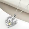 YFN 925 Sterling Silver Book Lover Necklace Reading Pendant for Women Graduation Gift Jewelry for Student Friends Classmate(B11 November)