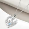 YFN 925 Sterling Silver Book Lover Necklace Reading Pendant for Women Graduation Gift Jewelry for Student Friends Classmate(B12 December)