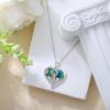 YFN 925 Sterling Silver Book Lover Necklace Reading Pendant for Women Graduation Gift Jewelry for Student Friends Classmate(B13 Reading-Abalone Shell)