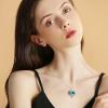 YFN 925 Sterling Silver Book Lover Necklace Reading Pendant for Women Graduation Gift Jewelry for Student Friends Classmate(B13 Reading-Abalone Shell)