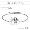 YFN Anklets Bracelet for Women Sterling Silver Butterfly Heart Tree Hummingbird Cardinal Anklet Charm Chain Bracelet Beach Foot Jewelry for Women(Purple-Hummingbird Anklet Bracelets)