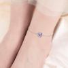 YFN Anklets Bracelet for Women Sterling Silver Butterfly Heart Tree Hummingbird Cardinal Anklet Charm Chain Bracelet Beach Foot Jewelry for Women(Purple-Hummingbird Anklet Bracelets)