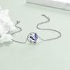 YFN Anklets Bracelet for Women Sterling Silver Butterfly Heart Tree Hummingbird Cardinal Anklet Charm Chain Bracelet Beach Foot Jewelry for Women(Purple-Hummingbird Anklet Bracelets)