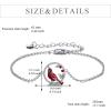 YFN Anklets Bracelet for Women Sterling Silver Butterfly Heart Tree Hummingbird Cardinal Anklet Charm Chain Bracelet Beach Foot Jewelry for Women(Red-Cardinal anklets for women)