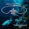 YFN Anklets Bracelet for Women Sterling Silver Butterfly Heart Tree Hummingbird Cardinal Anklet Charm Chain Bracelet Beach Foot Jewelry for Women(Silver-Turtle Anklet Bracelets)