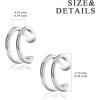 YFN Ear Cuff Wrap Earrings 925 Sterling Silver Non Pierced Cartilage Earring for Women Jewelry Gifts(White)