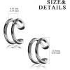 YFN Ear Cuff Wrap Earrings 925 Sterling Silver Non Pierced Cartilage Earring for Women Jewelry Gifts(black gold)