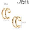 YFN Ear Cuff Wrap Earrings 925 Sterling Silver Non Pierced Cartilage Earring for Women Jewelry Gifts(gold)