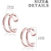 YFN Ear Cuff Wrap Earrings 925 Sterling Silver Non Pierced Cartilage Earring for Women Jewelry Gifts(rose gold tone)