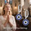 YFN Evil Eye Earrings for Women Sterling Silver Eye Dangle Earrings Minimalis Jewelry Gifts(Silver-Evil Eye Earrings)