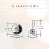 YFN Evil Eye Earrings for Women Sterling Silver Eye Dangle Earrings Minimalis Jewelry Gifts(Silver-Evil Eye Earrings Light Blue)