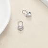 YFN Heart Safety Pin Earrings Sterling Silver Hoop Earrings for Women Drop Dangle Earring Gifts