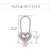 YFN Heart Safety Pin Earrings Sterling Silver Hoop Earrings for Women Drop Dangle Earring Gifts