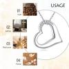 YFN Heart Urn Pendant Necklace for Ashes S925 Sterling Silver Cremation Jewelry Keepsake for Loved Ones, Adjustable Chain for Women Men