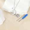 YFN Heart Urn Pendant Necklace for Ashes S925 Sterling Silver Cremation Jewelry Keepsake for Loved Ones, Adjustable Chain for Women Men