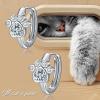 YFN Paw Print Earrings 925 Sterling Silver Pet Paw Huggie Hoop Earrings Tiny Cute Jewelry Gift for Women