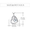 YFN Paw Print Necklace Sterling Silver Dog Cat Charms Pendant Cremation Jewelry Cat Dog Memorial Gifts for Women Girls(White Opal Paw Urn)