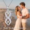 YFN Pearl Celtic Necklace S925 Sterling Silver for Women, Anniversary Irish Celtic Knot Jewelry Present for Women, Birthday Gifts(Celtic Knot Necklace)