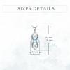 YFN Pearl Celtic Necklace S925 Sterling Silver for Women, Anniversary Irish Celtic Knot Jewelry Present for Women, Birthday Gifts(Turquoise Moonstone Celtic Knot Necklace)
