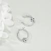 YFN Soccer Baseball Football Softball Basketball Pickleball Hoop Earrings Sterling Silver Small Huggie Hoop Earrings Gifts for Sensitive Ears(Soccer Earrings)