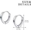 YFN Sterling Silver Cartilage Hoop Hypoallergenic Tiny Small Earrings for Women 13mm(Silver)
