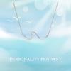 YFN Wave Necklace Sterling Silver Ocean Wave Necklace Ocean Jewelry Beach Choker Necklace for Women Gifts(Silver)