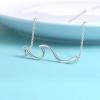 YFN Wave Necklace Sterling Silver Ocean Wave Necklace Ocean Jewelry Beach Choker Necklace for Women Gifts(Silver)