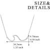 YFN Wave Necklace Sterling Silver Ocean Wave Necklace Ocean Jewelry Beach Choker Necklace for Women Gifts(Silver)
