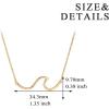 YFN Wave Necklace Sterling Silver Ocean Wave Necklace Ocean Jewelry Beach Choker Necklace for Women Gifts(gold tone)