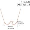 YFN Wave Necklace Sterling Silver Ocean Wave Necklace Ocean Jewelry Beach Choker Necklace for Women Gifts(rose gld)