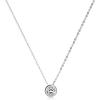 925 Sterling Silver Solitaire Cubic Zirconia Necklace for Women Teen Girls(April – Clear)
