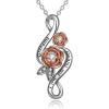 Grandma Necklace 925 Sterling Silver Jewelry Mothers Day Gifts for Grandma from Granddaughter Grandma I love You Forever Necklace for Women Birthday Gifts for Grandma(Silver Rose Gold-Grandma)