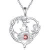 YFN 925 Sterling Silver Book Lover Necklace Reading Pendant for Women Graduation Gift Jewelry for Student Friends Classmate(B01 January)