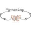 YFN Anklets Bracelet for Women Sterling Silver Butterfly Heart Tree Hummingbird Cardinal Anklet Charm Chain Bracelet Beach Foot Jewelry for Women(Butterfly Anklets Bracelet)