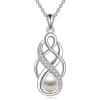 7mm Pearl Celtic Necklace