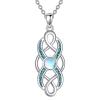 Turquoise Moonstone Celtic Knot Necklace