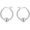 YFN Soccer Baseball Football Softball Basketball Pickleball Hoop Earrings Sterling Silver Small Huggie Hoop Earrings Gifts for Sensitive Ears(Pickleball Earrings)