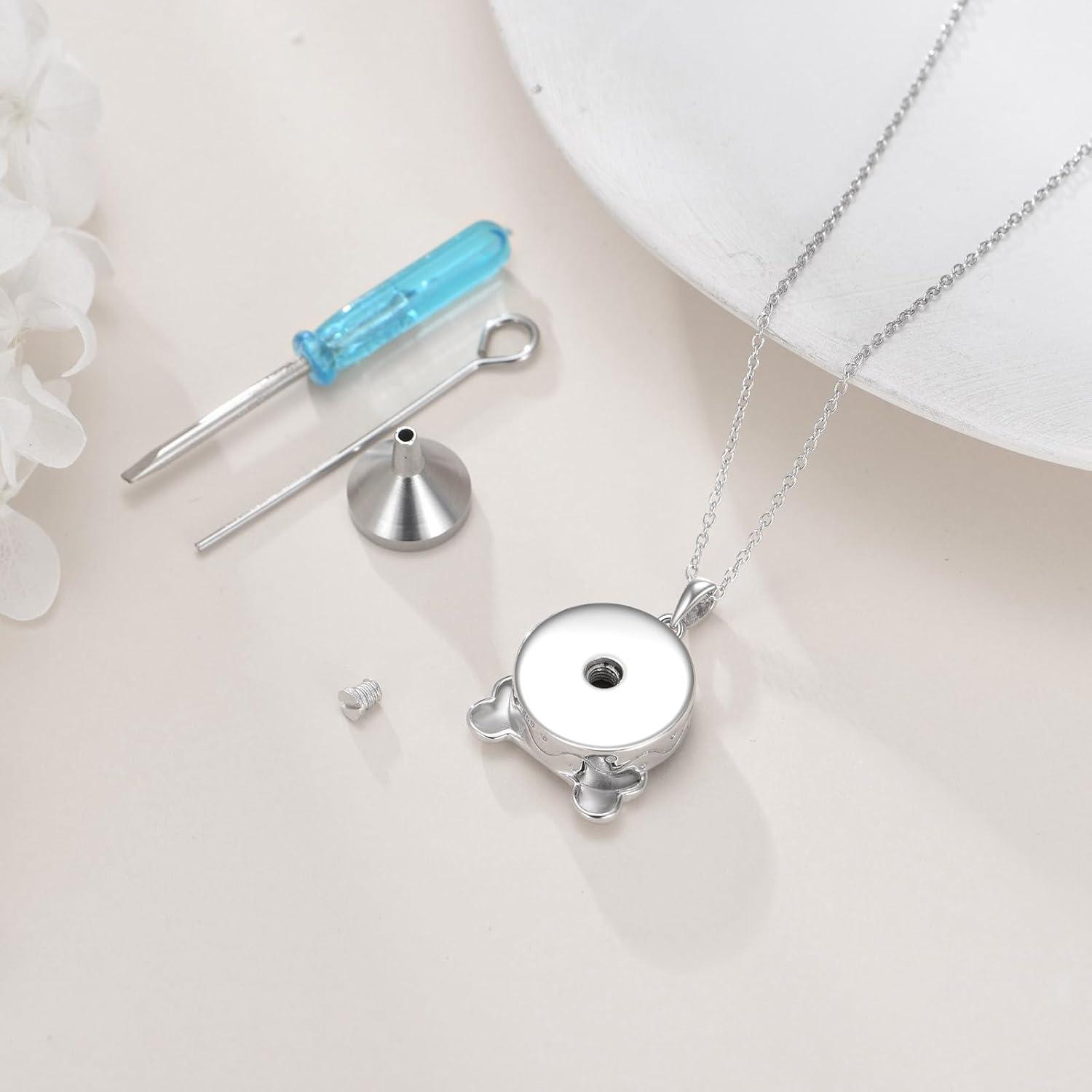image:imageYFN Pet Cremation Necklace 925 Sterling Silver Cross Infinite love Urn Necklace Pendant Pet Jewelry Gift for Dog Cat Loversstyle12